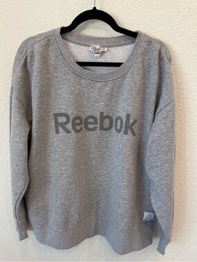 Reebok Gray Logo Crewneck Sweatshirt